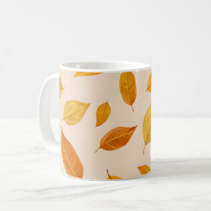 Goldenes Herbstglühen   Elegante Herbstlaube Kaffeetasse
