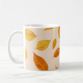 Goldenes Herbstglühen | Elegante Herbstlaube Kaffeetasse (Links)