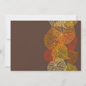 Goldenes herbstliches Blätter Ruhestands-Party Einladung (Rückseite)