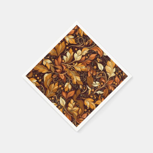 Goldenes Herbstpapier Serviette (Ecke)
