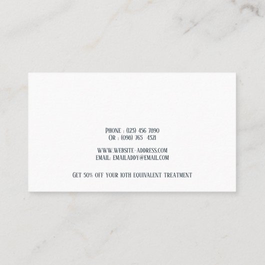 Goldenes Herz 10. Ernennung Personalisiert Treuekarte (Rückseite)