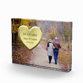 Goldenes Herz 50-jähriges Foto (Rechts)