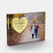 Goldenes Herz 50-jähriges Foto (Links)