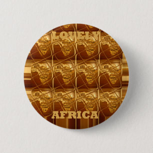 Goldenes Herz Afrikas Button