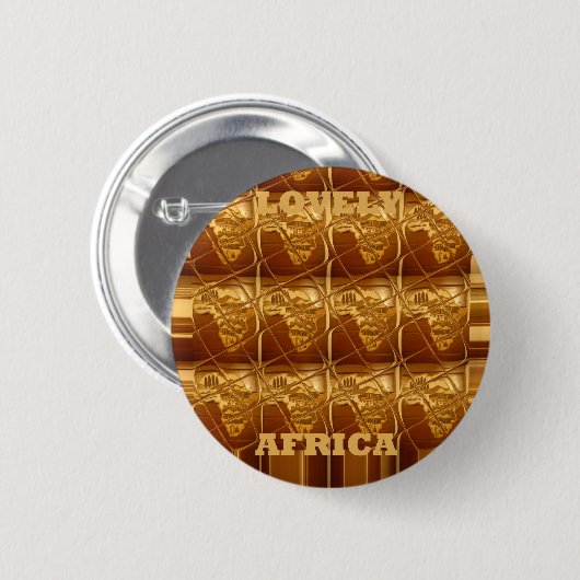 Goldenes Herz Afrikas Button (Vorne & Hinten)