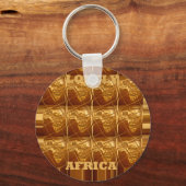 Goldenes Herz Afrikas Schlüsselanhänger (Vorderseite)