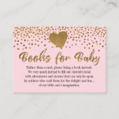 Goldenes Herz auf rosa Buchanfrage Beilagen Karten (Vorderseite)