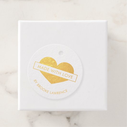 Goldenes Herz aus Liebe Geschenkanhänger (Mit Box)