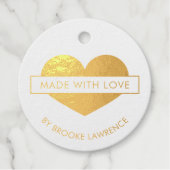 Goldenes Herz aus Liebe Geschenkanhänger (Vorderseite)