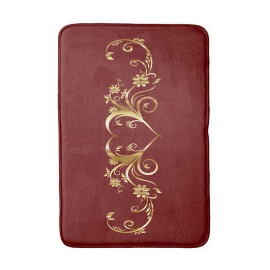 Goldenes Herz Badematte (Vorderseite Vertikal)