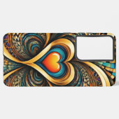 Goldenes Herz der Unendlichkeit Samsung Galaxy Hülle (Linke Seite)