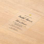 Goldenes Herz Elegantes Brautparty Acryleinladungen (Ablage )