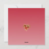 Goldenes Herz Feiertagskarte (Rückseite)