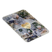 Goldenes Herz Funkelnd Foto Frohe Weihnachten Magnet (Rechte Seite)