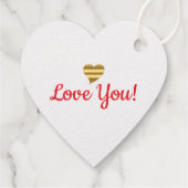 Goldenes Herz Geschenkanhänger (Rückseite)