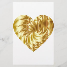 Goldenes Herz (Goldene Form der Liebe) Briefpapier