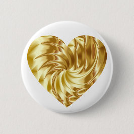 Goldenes Herz (Goldene Form der Liebe) Button