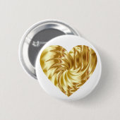 Goldenes Herz (Goldene Form der Liebe) Button (Vorne & Hinten)