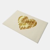 Goldenes Herz (Goldene Form der Liebe) Fußmatte (Schrägansicht)