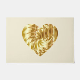 Goldenes Herz (Goldene Form der Liebe) Fußmatte