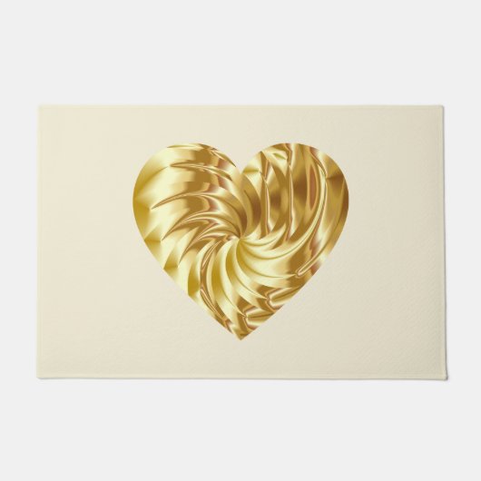 Goldenes Herz (Goldene Form der Liebe) Fußmatte (Vorderseite)