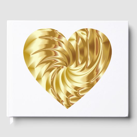 Goldenes Herz (Goldene Form der Liebe) Gästebuch (Vorderseite)