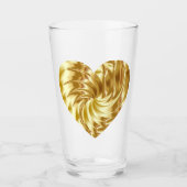 Goldenes Herz (Goldene Form der Liebe) Glas (Vorderseite)