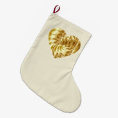 Goldenes Herz (Goldene Form der Liebe) Großer Weihnachtsstrumpf (Vorderansicht (hängend))