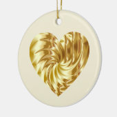 Goldenes Herz (Goldene Form der Liebe) Keramik Ornament (Links)