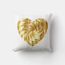 Goldenes Herz (Goldene Form der Liebe) Kissen
