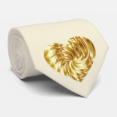 Goldenes Herz (Goldene Form der Liebe) Krawatte (Gerollt)