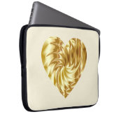 Goldenes Herz (Goldene Form der Liebe) Laptopschutzhülle (Vorne Rechts)