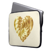 Goldenes Herz (Goldene Form der Liebe) Laptopschutzhülle (Vorderseite Links)