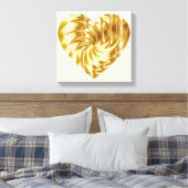 Goldenes Herz (Goldene Form der Liebe) Leinwanddruck (Insitu (Schlafzimmer))