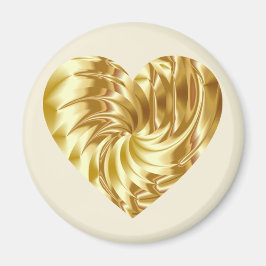 Goldenes Herz (Goldene Form der Liebe) Magnet