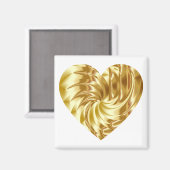 Goldenes Herz (Goldene Form der Liebe) Magnet (Vorderseite/Rückseite)