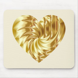 Goldenes Herz (Goldene Form der Liebe) Mousepad
