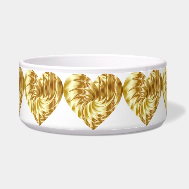 Goldenes Herz (Goldene Form der Liebe) Napf (Vorderseite)