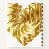Goldenes Herz (Goldene Form der Liebe) Notizblock (Rückseite)