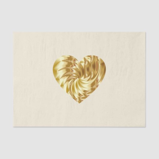 Goldenes Herz (Goldene Form der Liebe) Seidenpapier (Vorderseite)