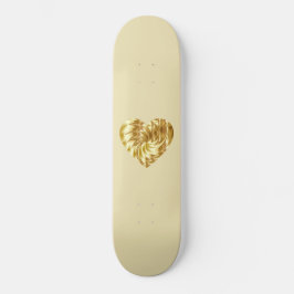Goldenes Herz (Goldene Form der Liebe) Skateboard