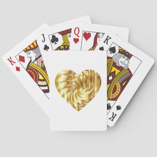 Goldenes Herz (Goldene Form der Liebe) Spielkarten (Rückseite)