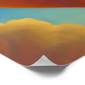 Goldenes Herz im Wolkenposter Poster (Ecke)