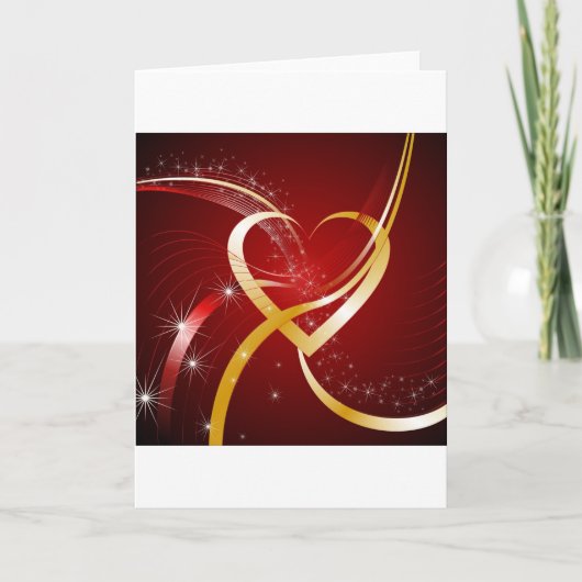 Goldenes Herz Karte (Vorderseite)