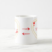 Goldenes Herz Minimalistischer Benutzerdefinierter Kaffeetasse (Mittel)