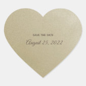 Goldenes Herz mit Textklebern Herz-Aufkleber (Vorderseite)