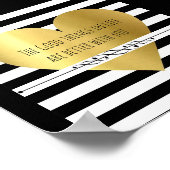 Goldenes Herz mit Zitat Poster (Ecke)