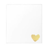 Goldenes Herz-Muster Notizblock (Vorderseite)