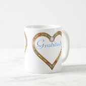 Goldenes Herz, OM, Dankbarkeit Kaffeetasse (VorderseiteRechts)