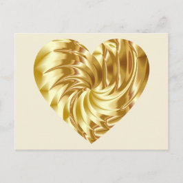 Goldenes Herz Postkarte